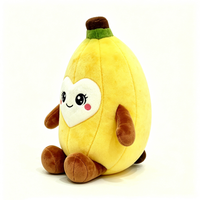 Schattig bananen knuffel, zacht pluizig tropisch fruit knuffeldier met hartvormig gezicht & ledematen, bananen knuffel voor kinderen & verpleegkundigen
