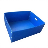 Plaque en PP bleu de 3 mm d'épaisseur, plaque en plastique ondulée creuse avec certification ISO 9001, 1m*1m