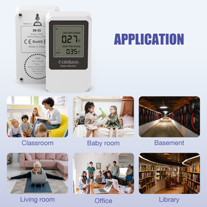 Détecteur et moniteur <span class=keywords><strong>de</strong></span> <span class=keywords><strong>radon</strong></span> domestique Lifebasis, modèle RN55 fonctionnant sur piles, <span class=keywords><strong>mesure</strong></span> 0-100 ppm avec alarme sonore - Product Image 4