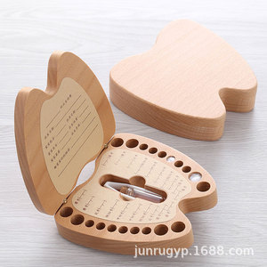 Caja de recuerdo para dientes de leche, de madera, tamaño personalizable, para niños y niñas, caja de regalo - Product Image 1