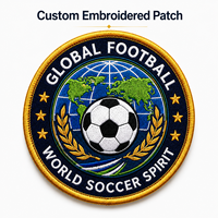 Écussons brodés personnalisés, badges d'équipes de football, insignes de clubs de football en gros, OEM, pour les tournois sportifs, vestes, vêtements, sacs
