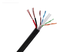 Kabel tahan air 2 inti RVV luar ruangan Cat5e terlaris dengan kawat daya kabel komunikasi produsen Tiongkok