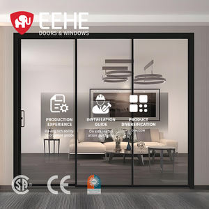 <span class=keywords><strong>Porte</strong></span>-fenêtre <span class=keywords><strong>coulissante</strong></span> moderne Eehe en aluminium durable, certifiée CSA, double vitrage en verre trempé pour maisons, hôpitaux, salons - Product Image 1