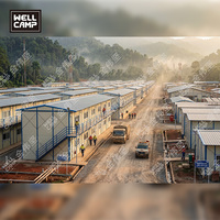 WELLCAMP Casa Prefabricada Modular Económica Tipo K, Infraestructura para Campamentos Mineros, Dormitorio para Trabajadores, Oficina, Comedor, Solución Llave en Mano