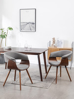 Chaise de salle à manger Jianyi minimaliste moderne nordique en bois massif avec revêtement en cuir PU, démontable, pour la maison, l'hôtel et la terrasse