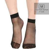 Chaussettes transparentes fines en nylon pour femme, chaussettes courtes montantes A01-2-8