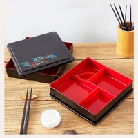 Lebensmittel qualität Holzkorn Kunststoff fach Sushi-Behälter Restaurant im japanischen Stil Bento Box Jubako