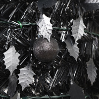 Sapin de Noël artificiel moderne en PVC noir écologique de haute qualité 2026 avec lumières LED 1,5-2,1m personnalisable