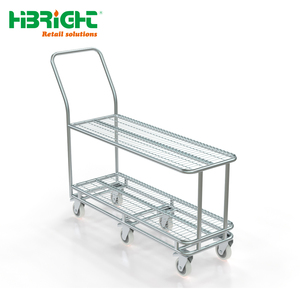 Heavy Duty 6-Wheel Stock Picking <b>Trolley</b> Industrial U-Boat <b>Platform</b> Truck with Dual Handles for Narrow Aisle Logistics - Product Image 4