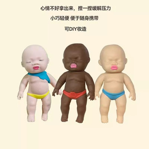 Muñeco Negro Antiestrés de 12 cm, Juguete de Compresión de Tamaño de Palma, Figura Negra de Rebote Lento, Dispositivo de Descompresión, para Mayores de 14 Años - Product Image 2