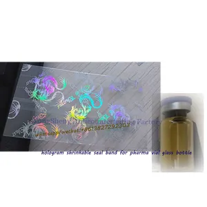 Hologram heat shrink sleeve holographic heat shrink band vials/glass bottle shrink tube wrap seal