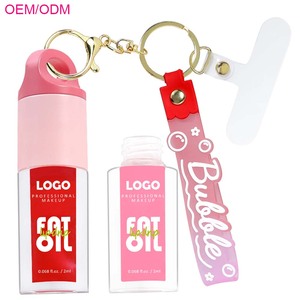 OCHAIN Olio per Labbra Vegano Cruelty-Free con Logo Personalizzato, Lucido, Idratante, Volumizzante, alla Frutta, con Portachiavi - Product Image 1
