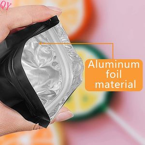 Q Y Matte Black Reusable Zip Lock Doypack Stand-Up Pouch Aluminum Foil Packaging for Milk Storage and Food Preservation - Product Image 3