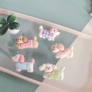 Aksesori dekorasi kerajinan perhiasan DIY pesona lucu <span class=keywords><strong>Dachshund</strong></span> Resin kartun lucu Cabochon punggung datar anjing peliharaan - Product Image 6