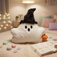 Coussin décoratif fantôme citrouille d'Halloween, super doux, en peluche, rembourrage en coton PP, taille 31cm-50cm, anti-stress, amusant