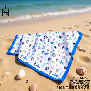 Asciugamano in microfibra ZiLan Ocean Shell Square 70x70 cm ad asciugatura rapida per viaggi estivi - Product Image 3