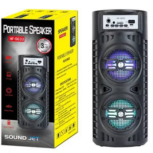 Paisible HF-S633 Latest DJ Speaker Double Horn Speaker Small Stereo Speaker with Microphone