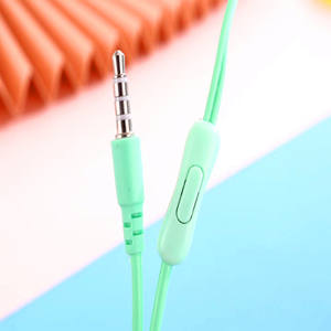 Headphone Kabel 3.5mm Warna Macaron Bass Stereo HD Earphone Olahraga Mini Headset Musik untuk iPhone Samsung Xiaomi - Product Image 4