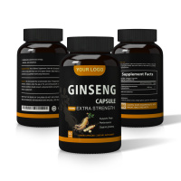 OEM 건강 관리 Panax 인삼 뿌리 보충제 추출 천연 유기농 맞춤형 인삼 캡슐 남성용