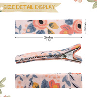 Pinces à cheveux en Satin antidérapant, Barrettes en métal pour bébés, tout-petits, enfants et adolescents, Design Floral, accessoires pour cheveux, vente en gros