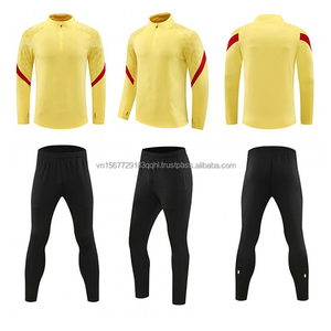 เสื้อฟุตบอลแขนยาวแบบซิปครึ่งตัว พิมพ์ลาย ระบายอากาศ ป้องกันรังสียูวี แห้งเร็ว ชุดเซ็ตสำหรับฝึกซ้อม ยูนิเซ็กซ์ เหมาะสำหรับวิ่งออกกำลังกายกลางแจ้ง - Product Image 3