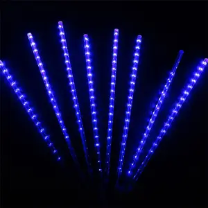 Blue Outdoor indoor low voltage powered beautiful meteor shower Christmas led stars fairy lights