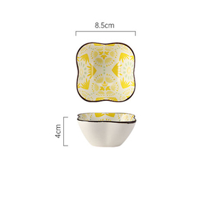 Retro Style Underglaze Ceramic Pattern Bowl Household Restaurant Large Capacity Sauce Hot Pot Plate Snack Small Taste Plate - Product Image 6