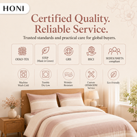 Ensemble de literie HONI OEM personnalisé en coton pur, style luxueux, housse de couette moelleuse pour lit queen, collection pour la maison