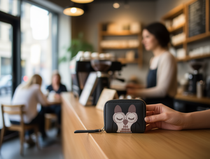 Portafoglio da donna con doppia cerniera, piccolo, in microfibra, in pelle sintetica, alla moda, per uso quotidiano - Product Image 2