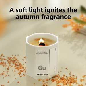 Vela Aromática Artesanal con Aroma a Osmanthus para Uso en Interiores, Fragancia de Baja Temperatura con Aceites Esenciales, Duración de 12-24 Horas - Product Image 4