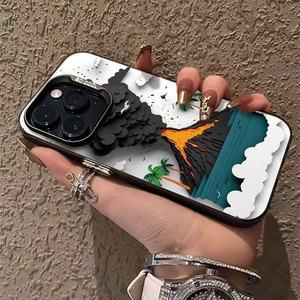 Nouvelle <span class=keywords><strong>Coque</strong></span> de Téléphone Portable Antichoc avec Motif Relief Volcanique pour iPhone 16 Plus 17 Air Pro Max, <span class=keywords><strong>Coque</strong></span> Arrière Électroplaquée - Product Image 4