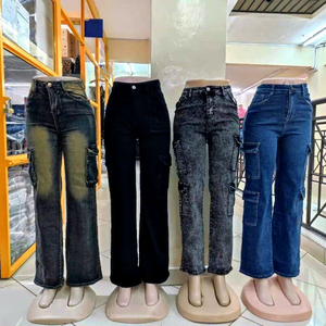 <span class=keywords><strong>Jeans</strong></span> da <span class=keywords><strong>Donna</strong></span> <span class=keywords><strong>Skinny</strong></span> Traspiranti a Vita Alta, Lavaggio Chiaro, Gamba Dritta, Stile Casual - Product Image 1
