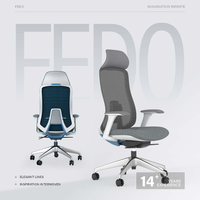 Chaise de bureau ergonomique SITSTAR ODM avec appui-tête en tissu maillé, base en aluminium, certifiée BIFMA EN 1335, pour bureaux et projets