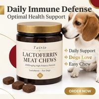 Friandises à mâcher molles au lactoferrine aromatisées à la viande, soutien du système immunitaire pour chiens de toutes races, chiens seniors, formule naturelle, haute qualité, marque privée