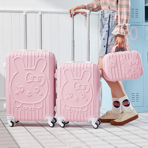 <span class=keywords><strong>Ensemble</strong></span> de valises à roulettes en ABS de dessin animé de 14/20/24 pouces, valise à roulettes à 4 roues avec serrure à combinaison, bon marché et élégante - Product Image 3