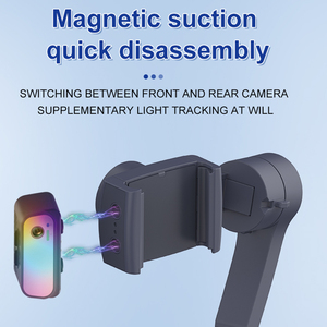 <span class=keywords><strong>Stabilisateur</strong></span> de <span class=keywords><strong>smartphone</strong></span> avec reconnaissance faciale IA intégrée, stabilisation 3 axes, design pliable et lumière d'appoint - Product Image 3