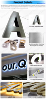Letras 3D Personalizadas para Exteriores, Letras Acrílicas No Luminosas, Letrero con Logotipo Empresarial, para Edificios, Oficinas, Hogares, Automóviles, Hoteles, Bares