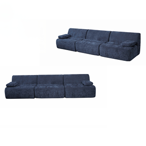 Canapé modulaire extensible KS014 en <span class=keywords><strong>bambou</strong></span> moderne, sans cadre, en <span class=keywords><strong>tissu</strong></span> velours compressé, sectionnel, combinaison libre, pour le loisir - Product Image 1