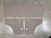 Accessoires automobiles YBJ : Carte de panneau de porte en cuir PVC pour Land Cruiser 1984-2024, pour vitres manuelles, LC76 LC78 LC79, Beige/gris, Double