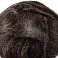 Prothèse capillaire pour homme en dentelle suisse, système de remplacement en cheveux naturels respirant avec nœuds blanchis et ligne de cheveux naturelle, vente en gros directe usine