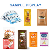 Machine d'emballage de liquides pour savon liquide, ketchup, sauce soja, huile de cuisson, sauce chili, mayonnaise, scellage 4 côtés, 6 lignes