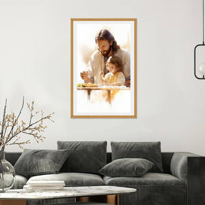 Instruction divine aux jeunes âmes: une peinture de Jésus enseignant aux enfants - Product Image 2