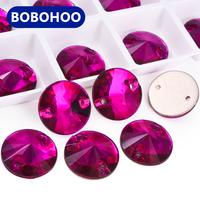 BOBOHOO Nouvelle Arrivée Strass à coudre en forme de rose Rivoli, Cristaux à dos plat pour vêtements et robes de mariée