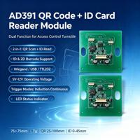 Módulo Escáner de Códigos de Barras 1D 2D BR AD391 con Luz de Relleno Ajustable, Decodificación Inversa, Lector de Tarjetas de Identificación Wiegand USB TTL232 para Control de Acceso y Gestión de Inventario