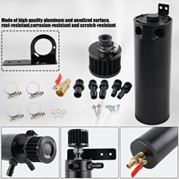 Kit Universal de Depósito Recuperador de Aceite Negro de 750 ML, Tanque Desconcertado de 2 Puertos con Filtro de Respiradero y Válvula de Drenaje, Condición Nueva