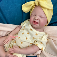 20 Zoll realistische weinende Reborn-Babypuppe, lebensechter Vollsilikonkörper mit Gewicht, fühlt sich echt an, Sammlerpuppe zum Weiterverkauf