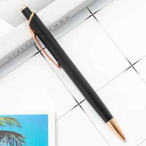 Stylo bille métallique or rose promotionnel avec logo personnalisé, pointe de 1,0 mm, idéal pour la papeterie et les cadeaux sur le thème du sport - Product Image 6