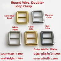 Boucle en D de style japonais de 13 mm à sangle ronde pour sacs ; Accessoire de quincaillerie métallique pour l'ajustement de la sangle
