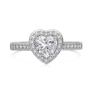 Dylam Classic Collection Sterling <b>Silver</b> <b>Eternity</b> Band Heart Shape 5A Zirconia Birthstone Jewelry Wedding Engagement <b>Rings</b> - Product Image 1
