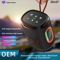 Zealot S122 Altavoz Portátil de 25W, 5.4 Pulgadas, Resistente al Agua IPX6, Diseño Compacto Tipo Barra, Luces RGB, Batería de 6000mAh, para Camping